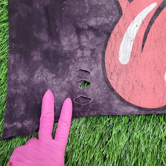 Rolling-Stones Cropped Shirt Womens XL 22x18 Tongue - Picture 7 of 14